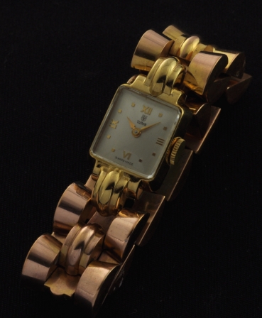 Gold Bracelet Watch. The watch head is yellow gold