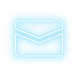 Blue Neon Mail Icon