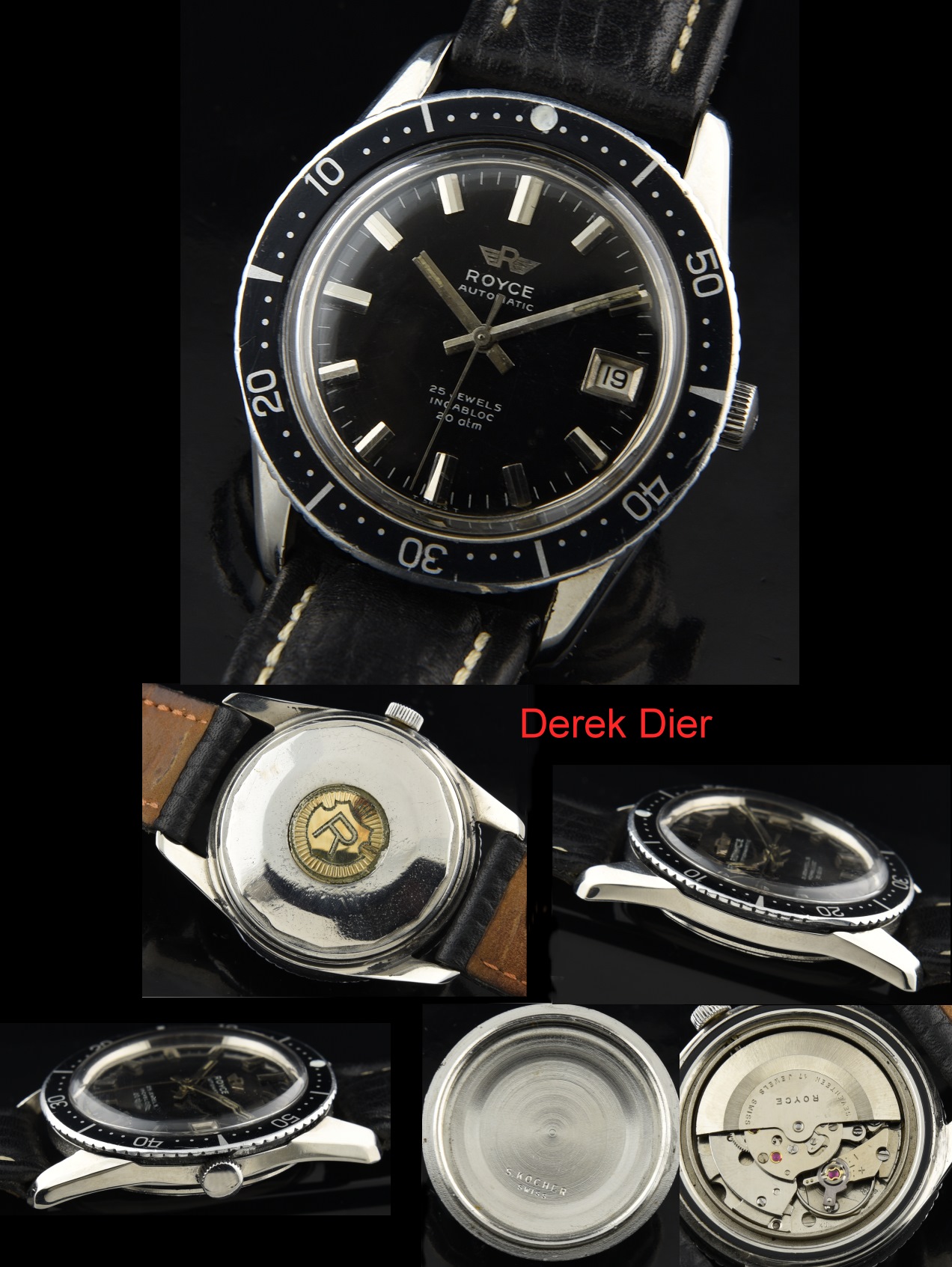 1970s Royce 37.5mm Dive - Watches To Buy - London, ON