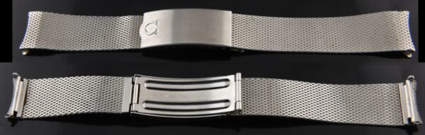 18mm Omega stainless steel 6.25" serpentine bracelet for De Villes, Seamasters, and any watch with an 18mm lug-width.