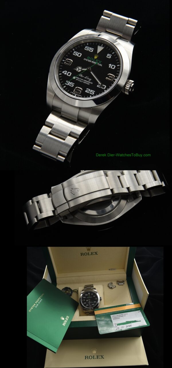 2020 discontinued Rolex Air-King stainless steel watch in great condition with original box and papers. This will be a future collectable.