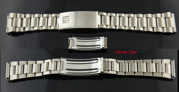Pristine unused old-stock Tissot 18mm stainless steel bracelet with full links measuring 6.25". Sized for PR & PRS vintage and new models.