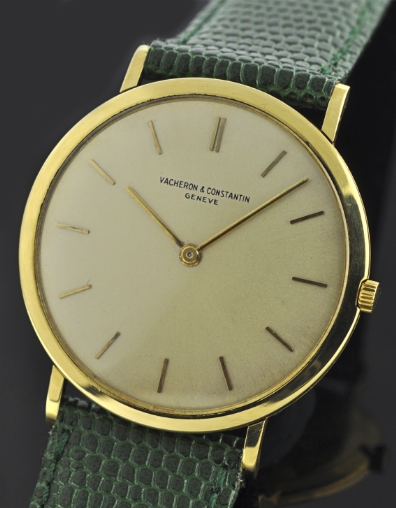 1964 Vacheron Constantin Geneve 18k solid-gold watch with original case, restored dial, hands, and thin caliber 1003 manual movement.