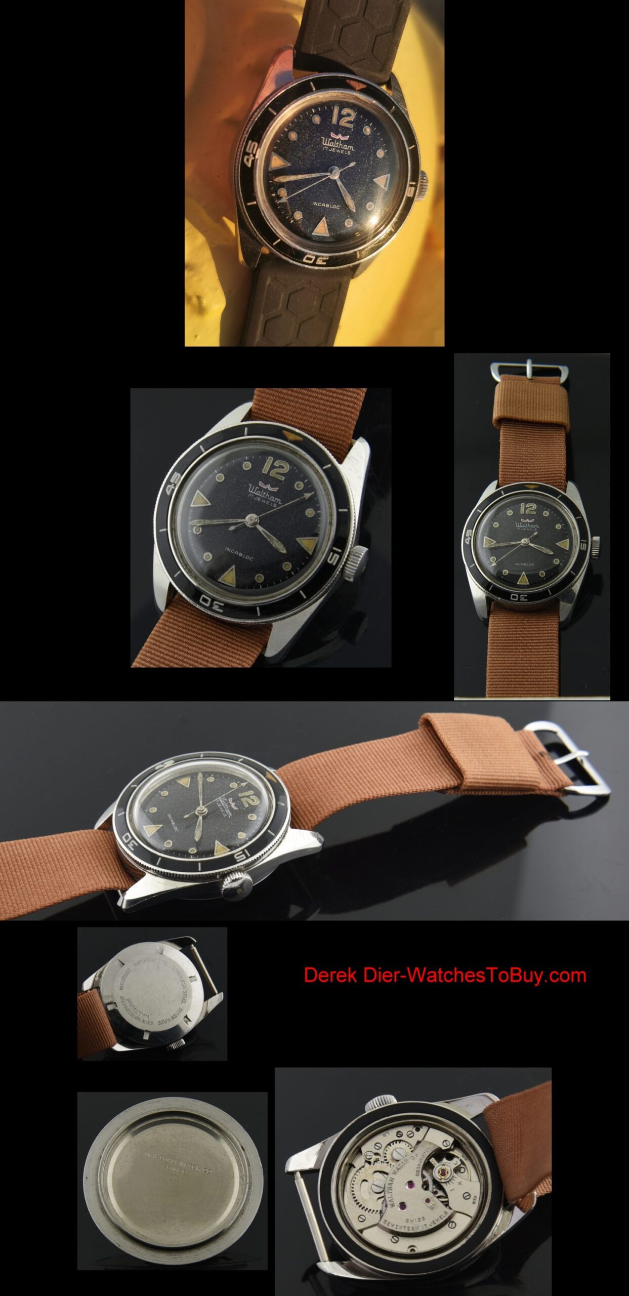 1960 Waltham Blancpain Dive Watches To Buy London