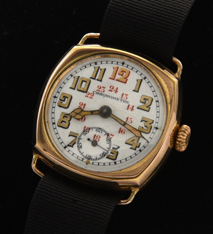 Gold on sale trench watch