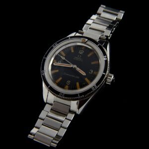 Here is a very rare ref. 165.014 Omega Seamaster 300 dating to 1966 and measuring 38.5mm in stainless steel.