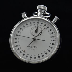 This is a rather rare Seiko stopwatch introduced for the 1964 Tokyo Olympics.