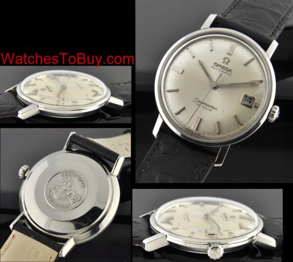 This is a 34.5mm 1968 Omega Seamaster De Ville automatic with caliber 563 movement.