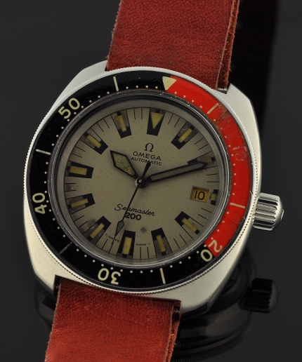 This is a very rare Omega Seamaster 200 from 1972. This watch is known as the "Seamaster Poppy 200."