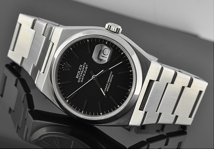 1987 Rolex Oysterquartz Datejust stainless steel watch with original bracelet, crystal, fluted bezel, and caliber 1530 manual movement.