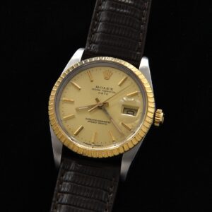 This 1987 Rolex Oyster Perpetual Date is a great deal at this price. This watch comes complete with its original papers, service box and suede service pouch.