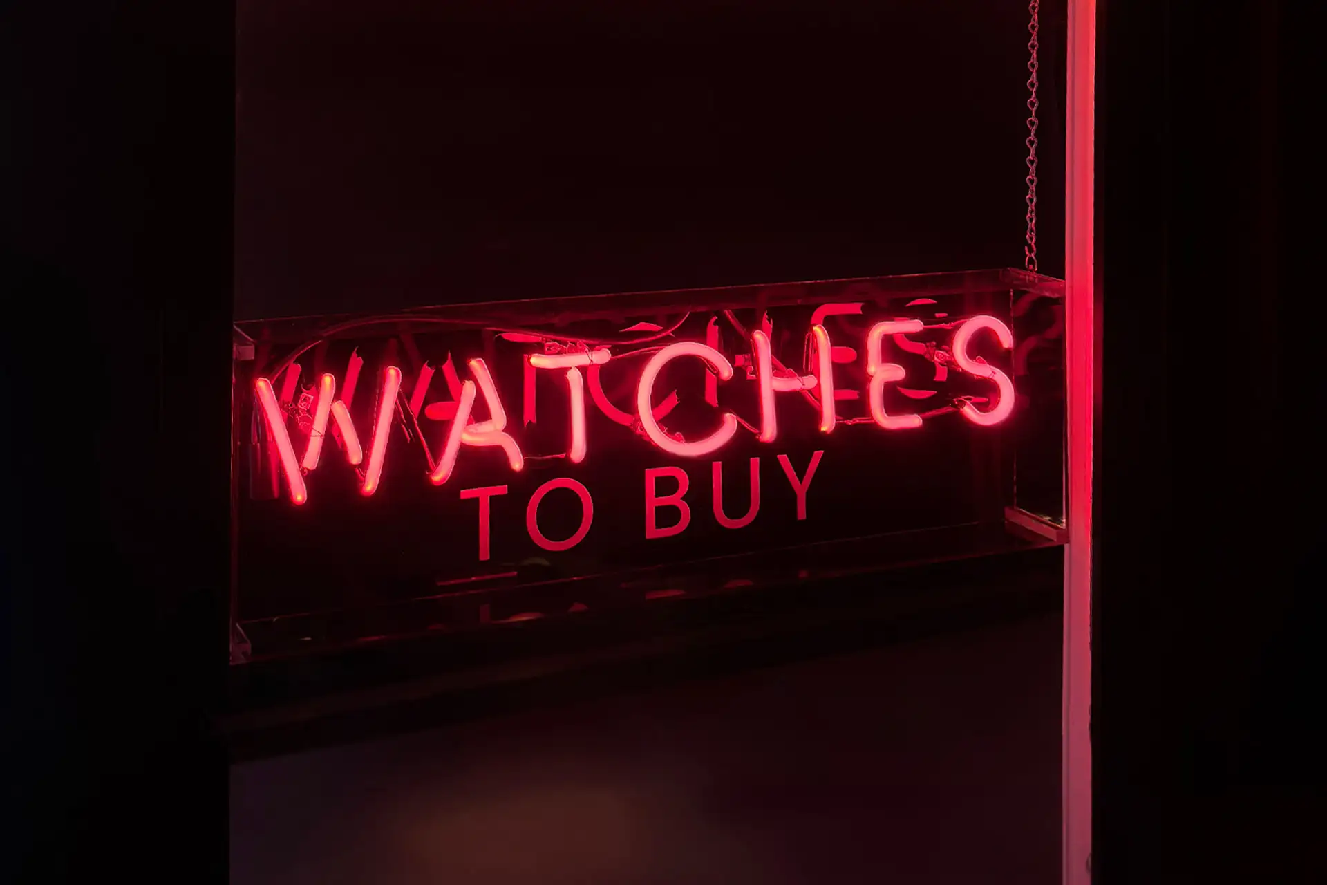 Watches To Buy Neon Sign In Front Window