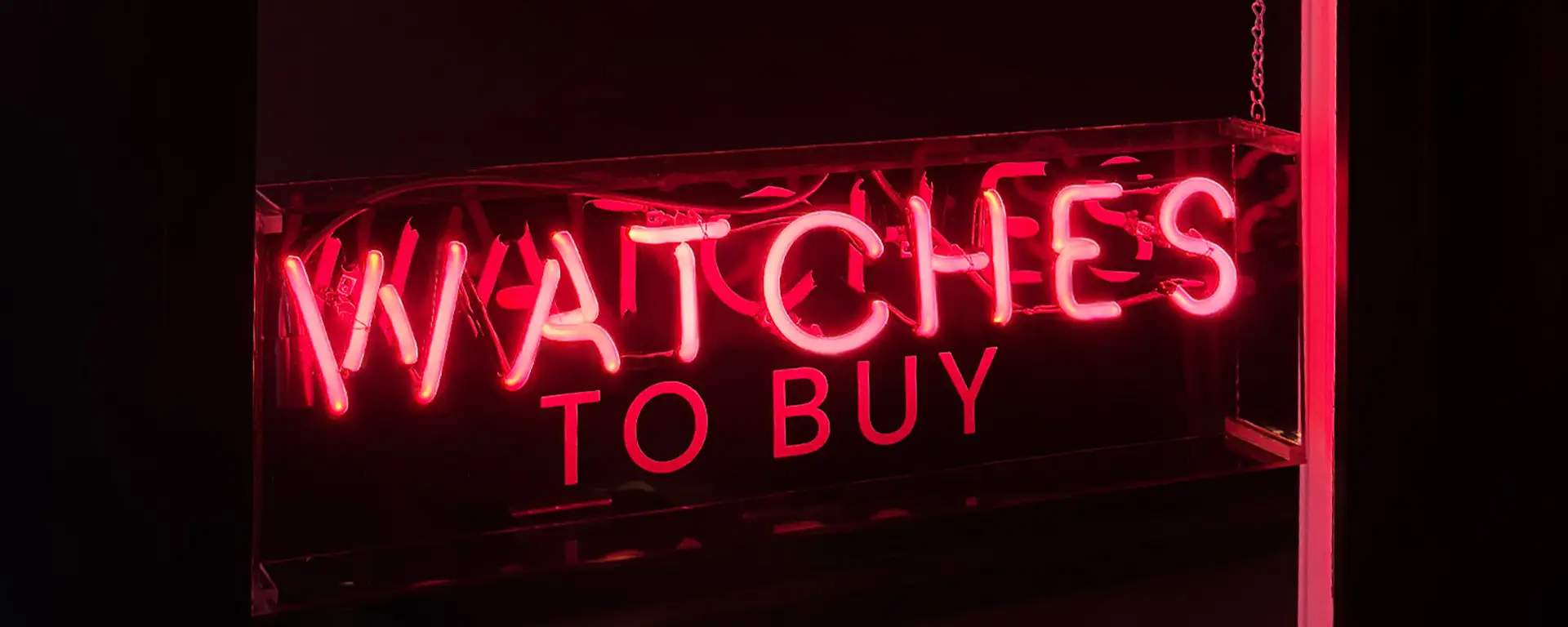 Watches To Buy Neon Sign In Front Window
