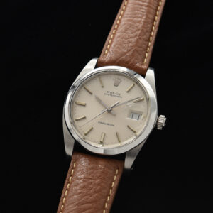 Here is a near-pristine vintage 1984 Rolex Oysterdate Precision in stainless steel. The 34mm case shines like a mirror.