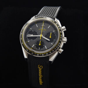 This stainless steel Omega Speedmaster Racing was introduced in 2012, discontinued and quite collectable.