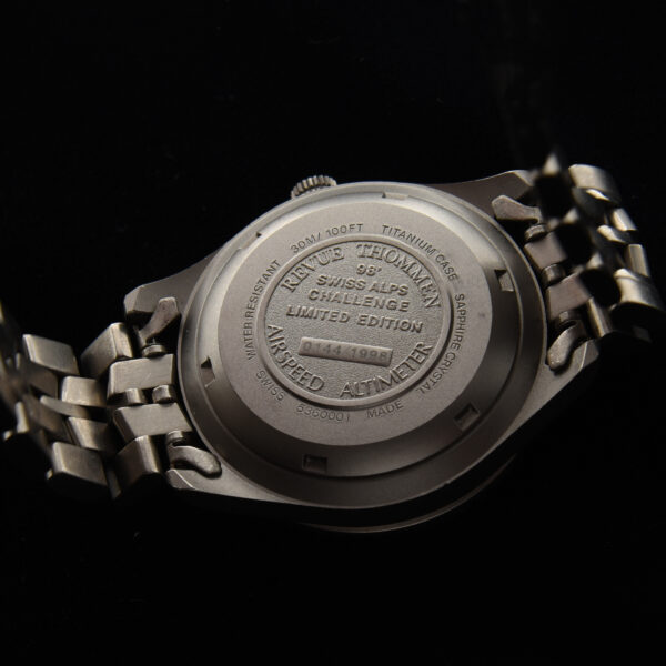 This Revue Thommen Altimiter/Barometer watch was released as a limited edition in 1998 to commemorate the Swiss Alps Challenge.