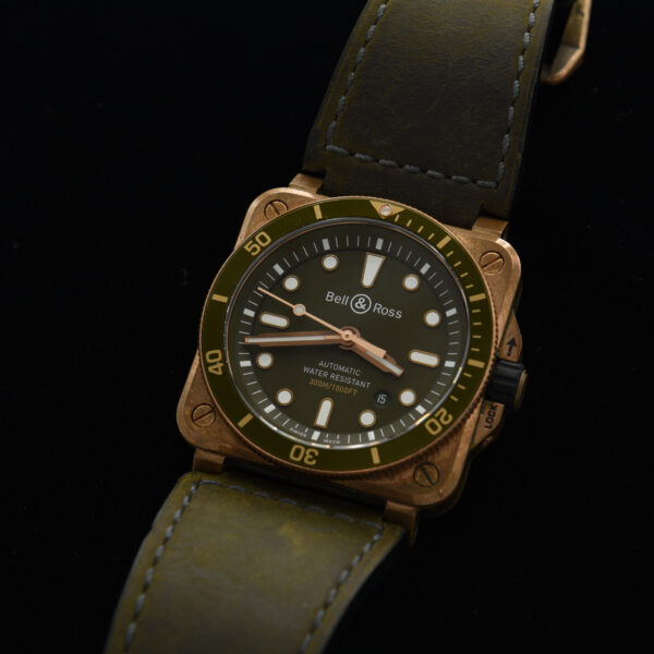 This is a modern Bell & Ross BR 03-92-DIV-B in bronze and a limited edition with only 999 produced, with this being number 357.