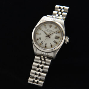 This is a 1982 Rolex Oyster Perpetual Date in stainless steel, purchased from the original owner.