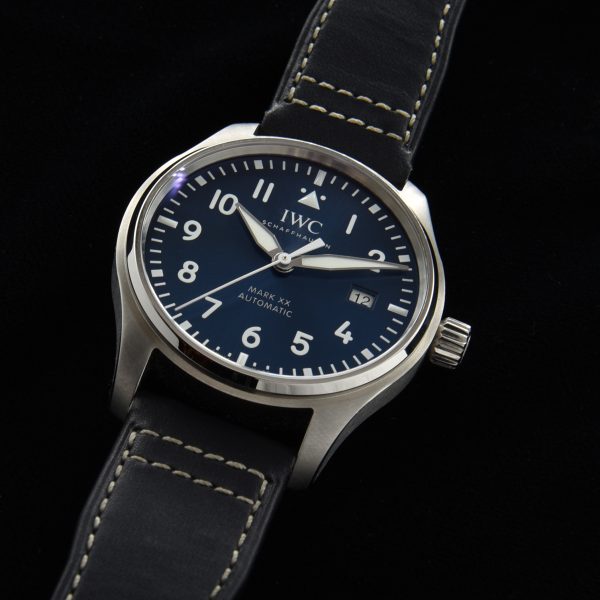 This is a new 2025 IWC ref. IW328203 Pilot's Watch Mark XX complete as sold new with box and papers. This watch was worn 3 times and kept in the box.