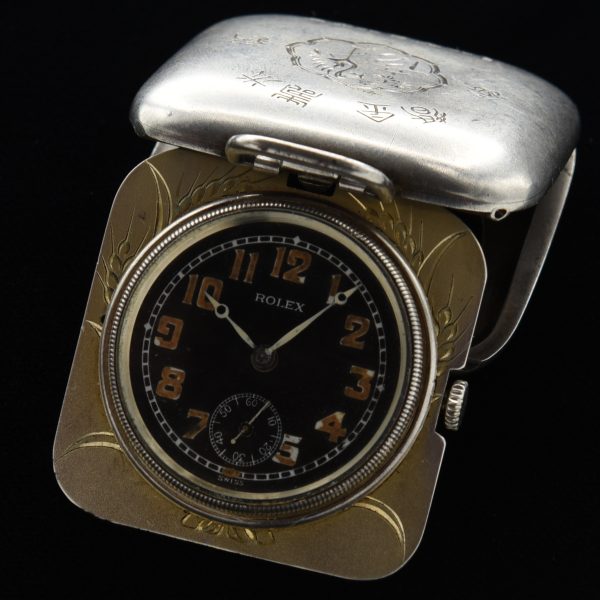 In over 40 years collecting, I have never seen another example of this circa 1920s vintage silver Rolex folding desk/pocket watch.