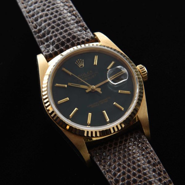 1987 Solid 18k Gold Rolex Datejust Original Green Dial - Image 10