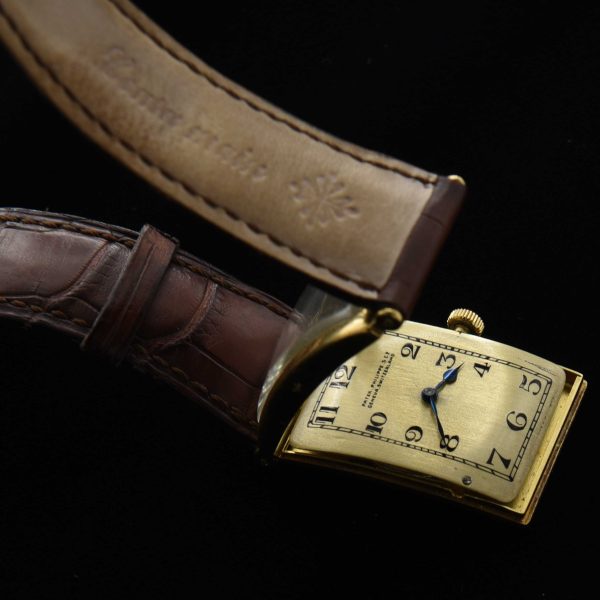 Large Rectangular Patek Philippe 1928 18k Gold - Image 6