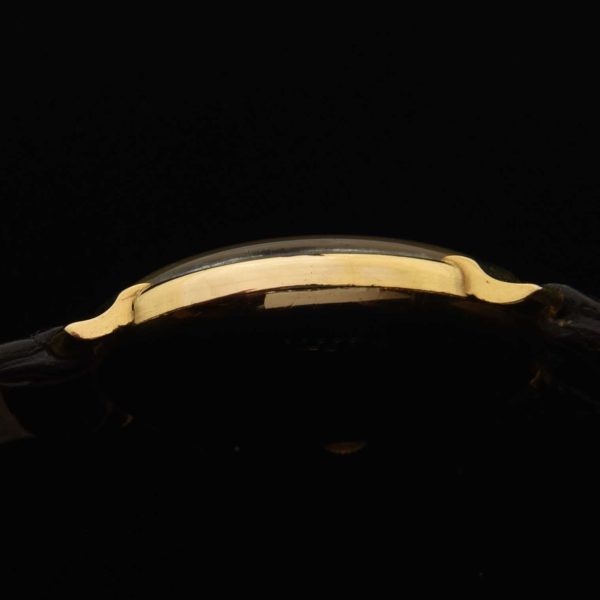 This is the rarest of all the Rolex watches I have posted this year. This ref. 4118 solid-18k-gold Rolex is chronometer grade with its very fine (and just serviced) manual winding 18 jewel Rolex movement having six adjustments.