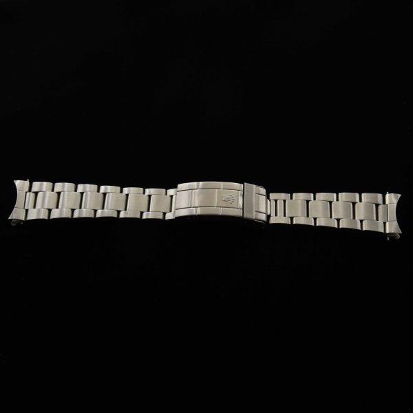 This is an amazingly tight and very clean solid-link-20mm Rolex Oyster stainless steel fliplock bracelet measuring almost 6 3/4".