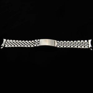 This is a Royce Vintage 19mm Stainless Steel Bracelet measuring a full 6.5". This bracelet displays very tight and barely worn condition.