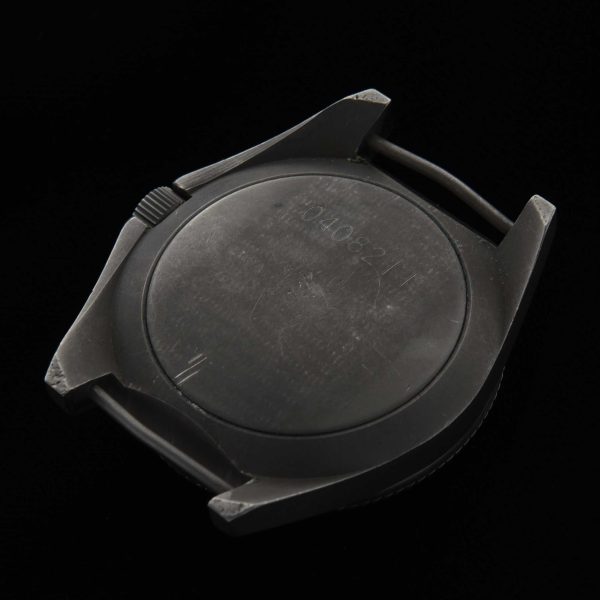 This is an original 1970s Benrus Type 1 "Sterile" vintage watch. The wording "sterile" comes from the rumors that these watches with only the serial numbers on the case-back were worn by covert operators, such as CIA operatives.