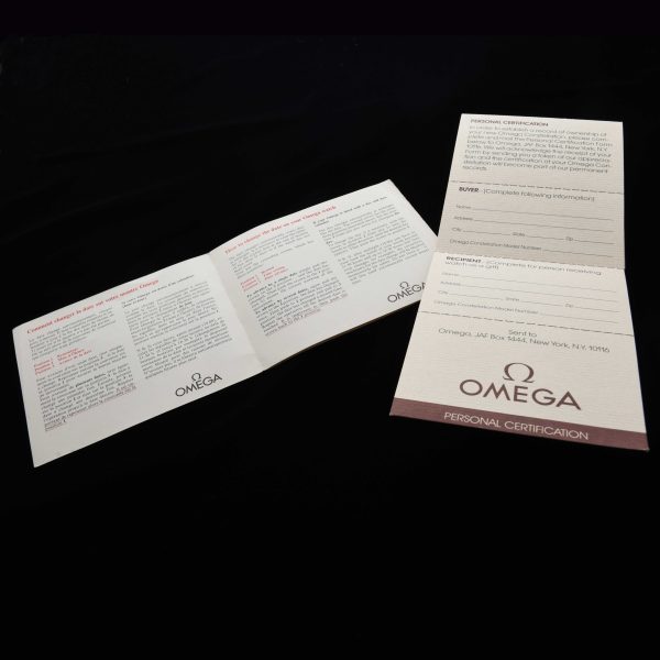 This is an Omega Constellation/Geneve 'C' Case Pamphlet And Guarantee complete with open (not filled out) guarantee.