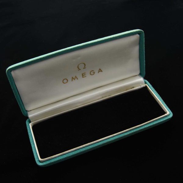 This 2.5'x5.75' Omega box came from a PX military store in Germany and housed a military era Omega.