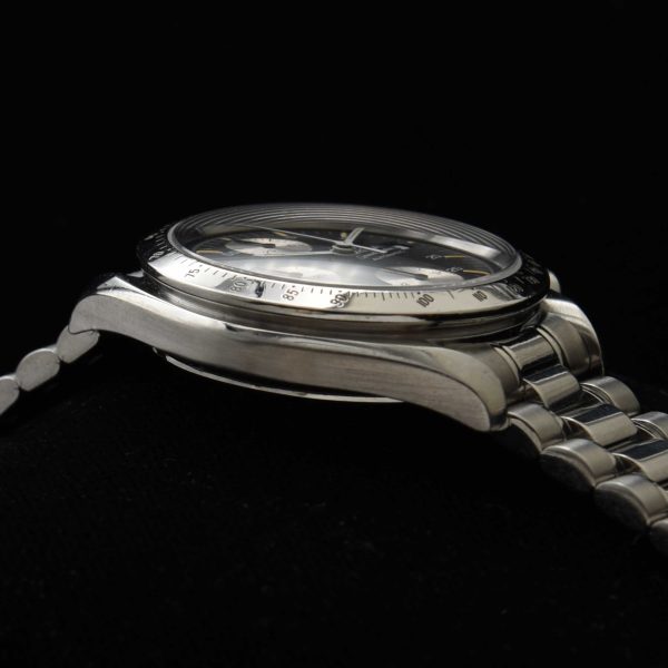 This 1995 39mm Omega Speedmaster automatic-winding watch was just expensively and meticulously serviced, with all its chronograph and timing functions working quite well.