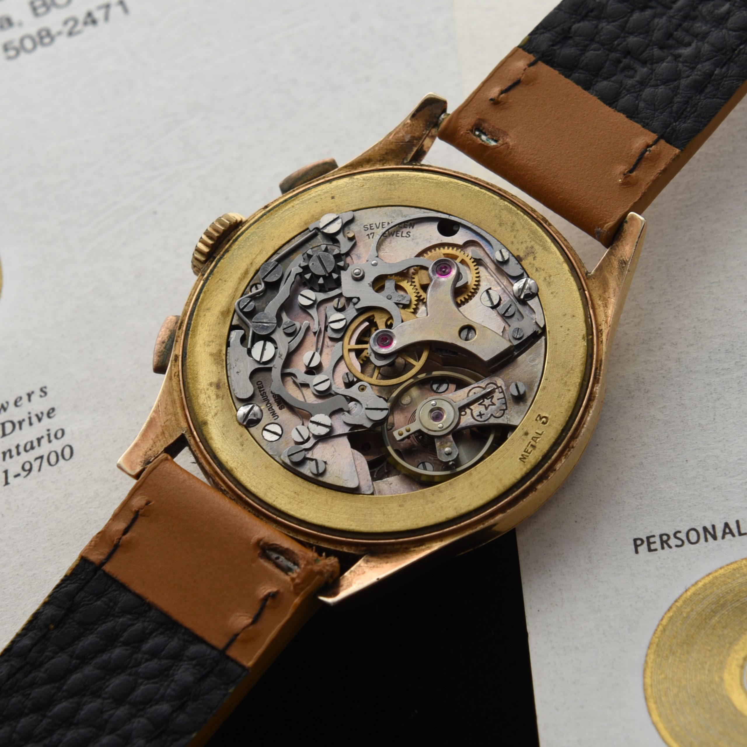 This is a collection of Johnny Cash's Manager's (Saul Holiff's) gold-plated Movado Dual-Time and Chronographe Suisse 18k-Gold watch. Both watches come with a certificate of authenticity from his son Jonathan Holiff.