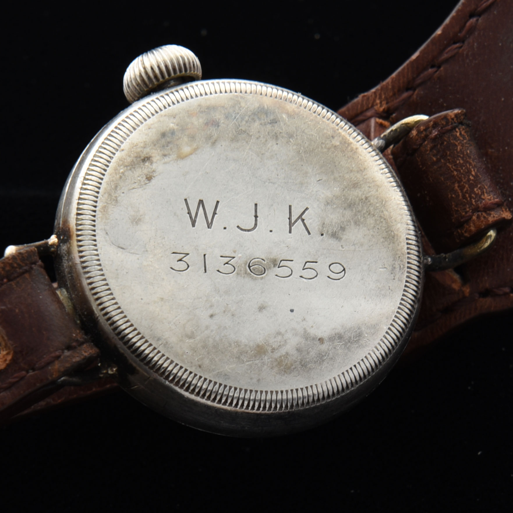 This is a very rare WW1 era 1917 vintage Rolex Sterling-Silver-half-hunter-hinged-case watch measuring a large 35mm and looking incredible! The case is all properly signed "Rolex". The Sterling-silver case with enamel-inset numerals has survived amazingly well; remaining in fabulous condition.